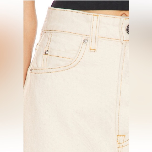 GRLFRND Austen High Rise Curve Jeans Cream Straight Leg denim pants FWRD 32 - Picture 5 of 14